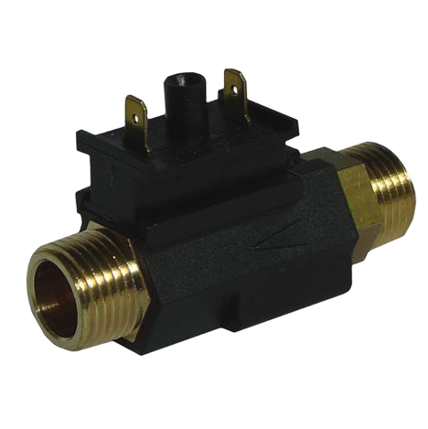 Piston reed flow switch